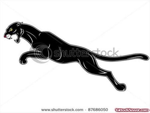 Stock Vector Panther Tattoo