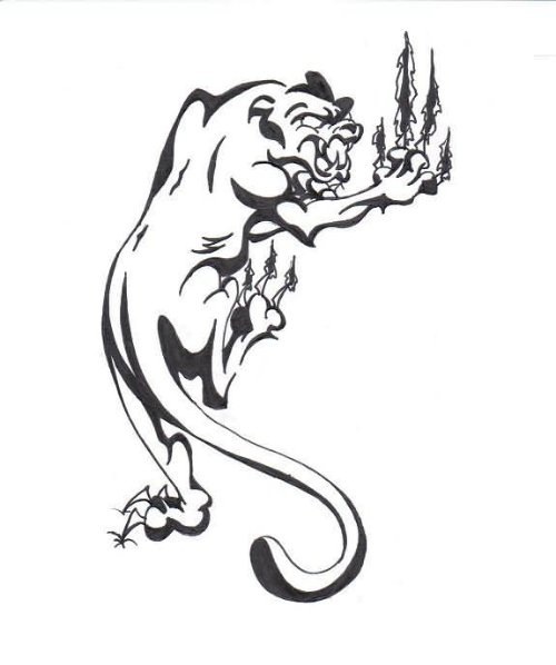 Designs For Panther Tattoos