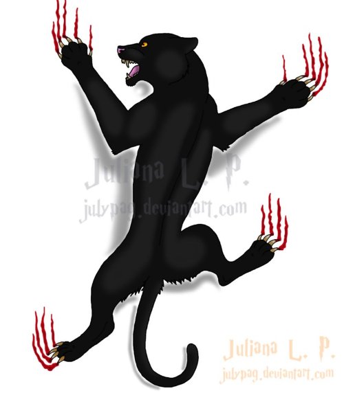 Paw Scratches Black Panther Tattoo Design