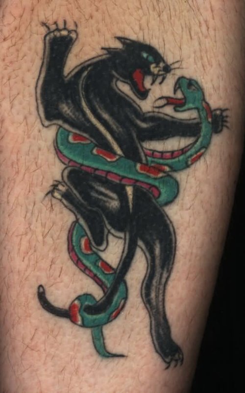Cobra Snake And Black Panther Tattoo
