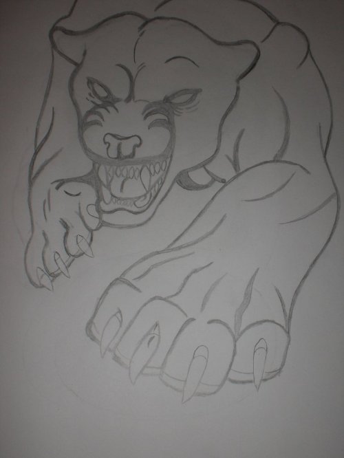 Best Outline Panther Tattoo Design