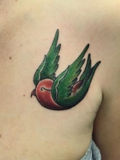 Flying Australian Parrot Tattoo