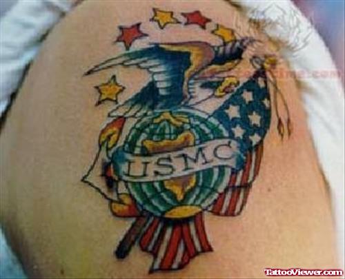 Patriotic Tattoo - USMC