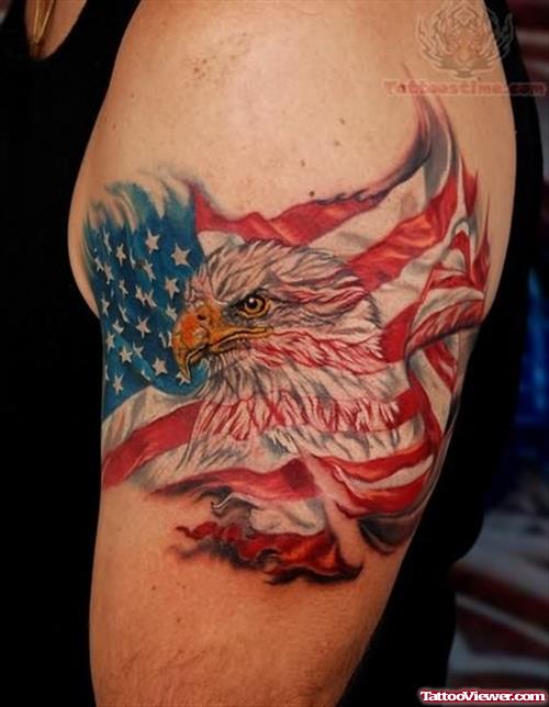 New Patriotic Eagle Tattoo