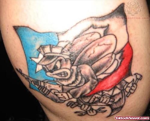 Crazy Patriotic Tattoo