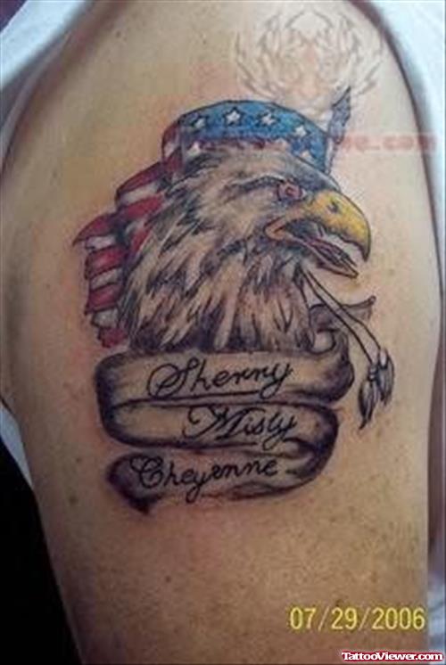 Tattoo of a Bird - Patriotic Tattoo