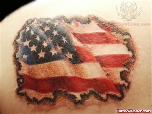 American Patriotic Flag Tattoo