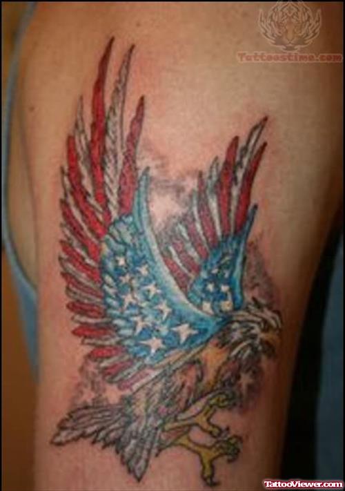 Petriotic Flying Eagle Tattoo