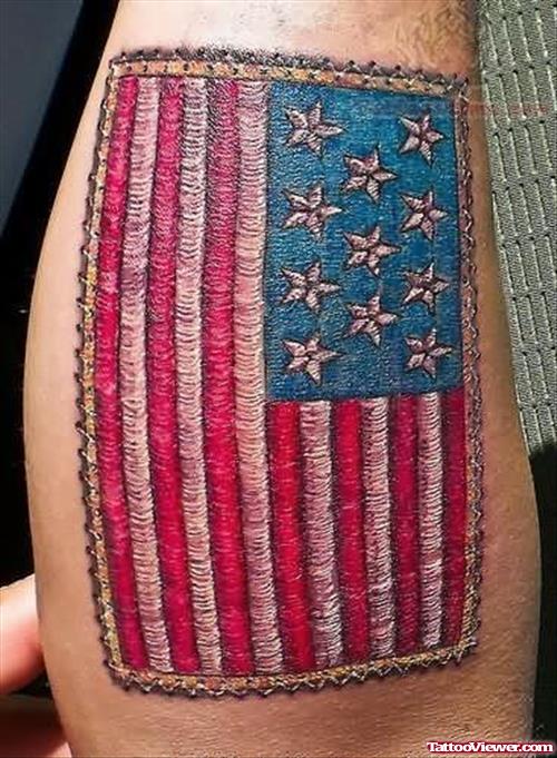 Big American Flag Tattoo