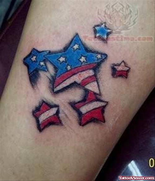Twinkling Patriotic Tattoo