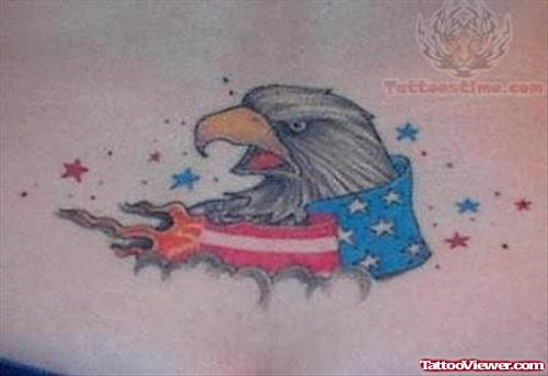 Angry Eagle - Patriotic Tattoo Design