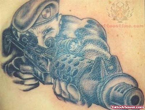 Patriotic Army Tattoo Design
