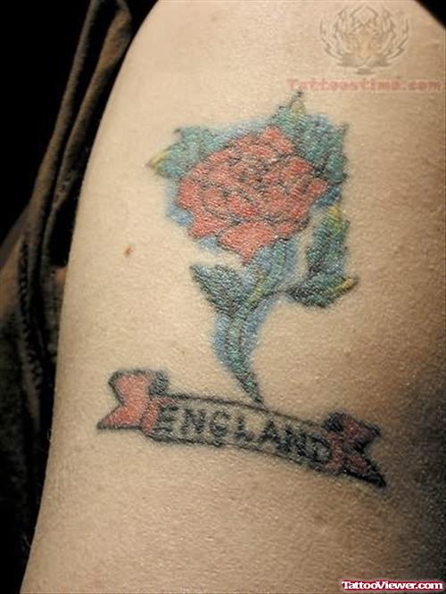 Patriotic Rose Tattoo