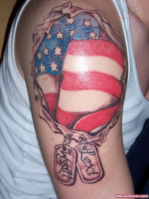 Enhanced Patriotic Tattoo