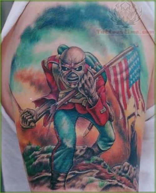 Eddie Patriotic Tattoo