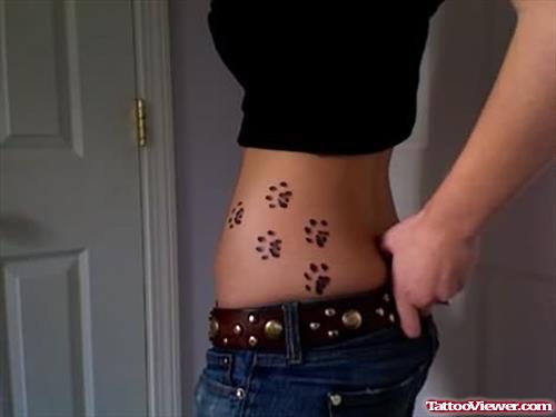 Cute Bear Paw Tattoos For Girls