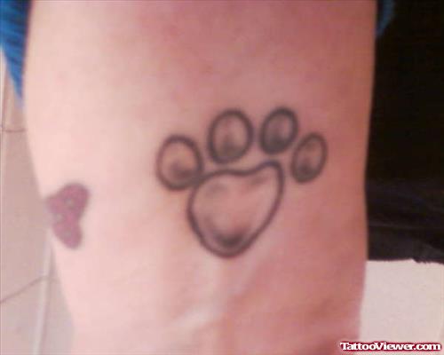 Puppy Paw Tattoo On Body