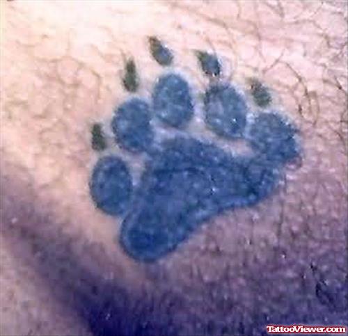 Pubic Bear Paw Tattoo
