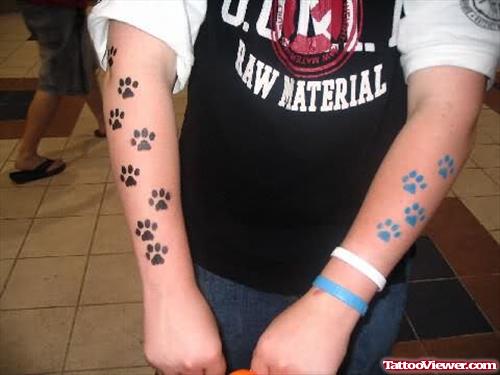 Paw Tattoos On Arm