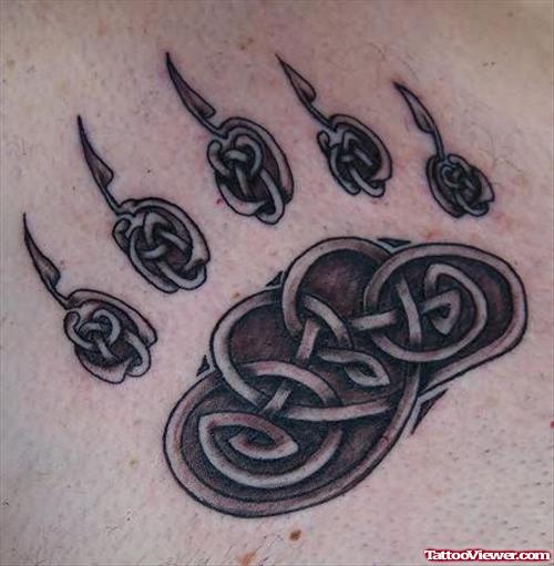 Latest Celtic Bear Paw Tattoo