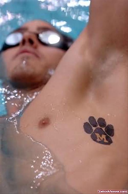 Tiger Paw Print Tattoo On Armpit