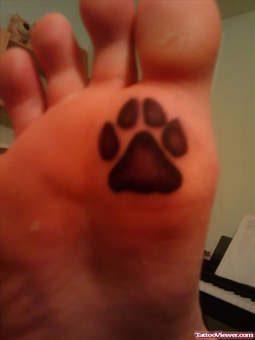 Paw Tattoo On Fore Foot