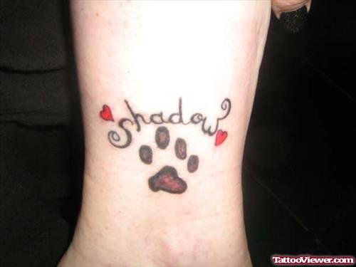 Cat Paw Shadow Tattoo