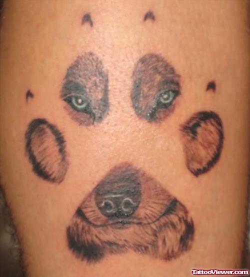 Awesome Wolf Paw Tattoo