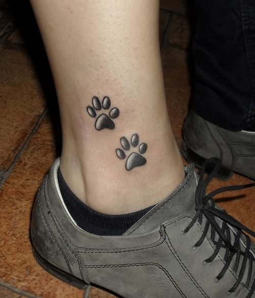 Cat Paws Tattoos On Ankle