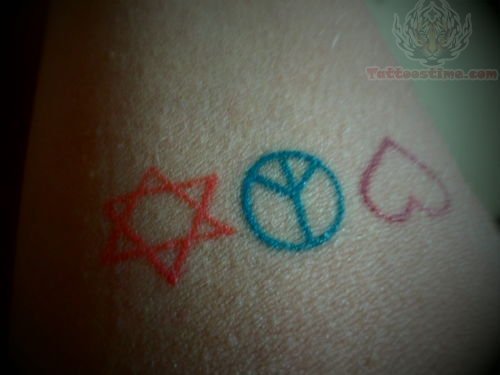 Peace And Star Tattoo