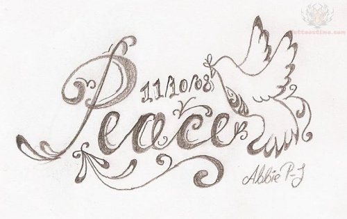 Memorial Peace Tattoo Design