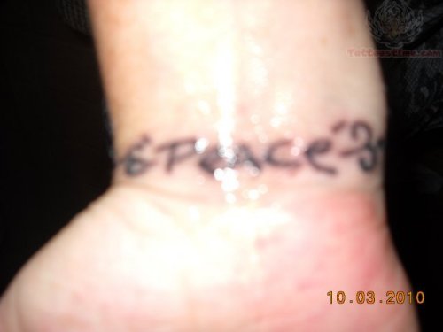Peace Tattoo On Wrist Band