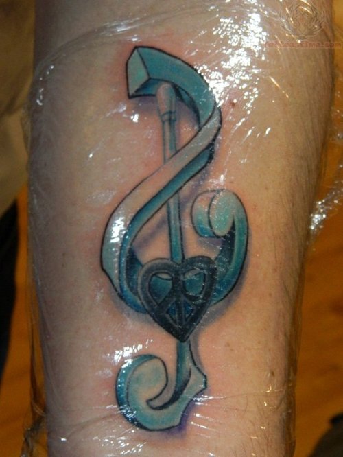 Music Peace And Love Tattoo