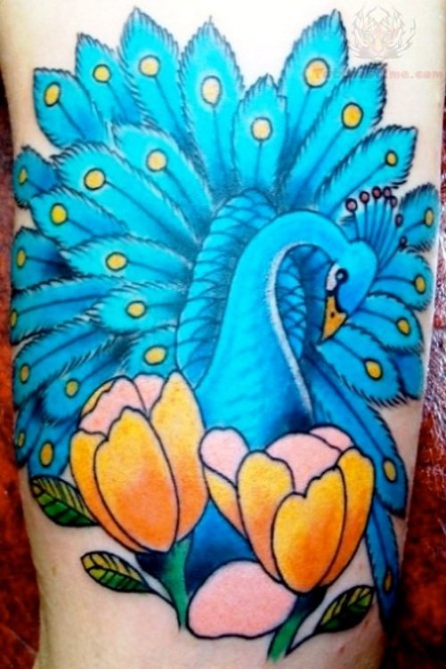 Tulip Peacock Tattoo