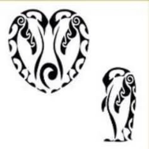 Beautiful Tribal Penguin Tattoos Design