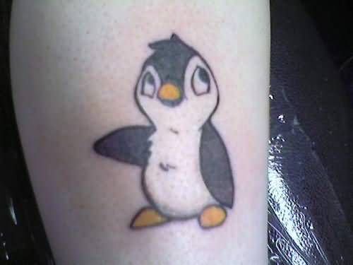 Amazing Color Penguin Tattoo