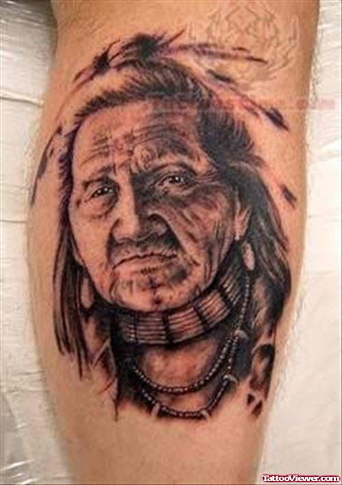 Awesome Native People Tattoo