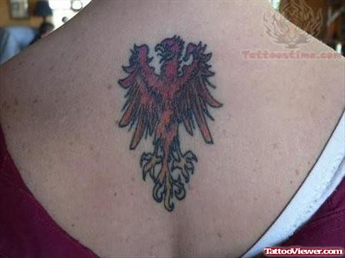 Phoenix Tattoo On Back Neck