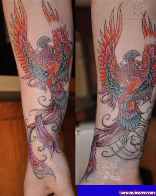 Chinese Phoenix Tattoos On Arm