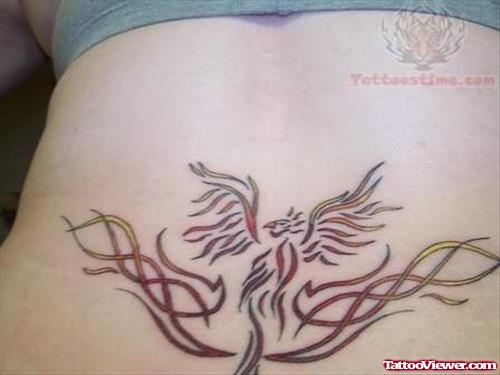 Phoenix Tattoo On Lower Back