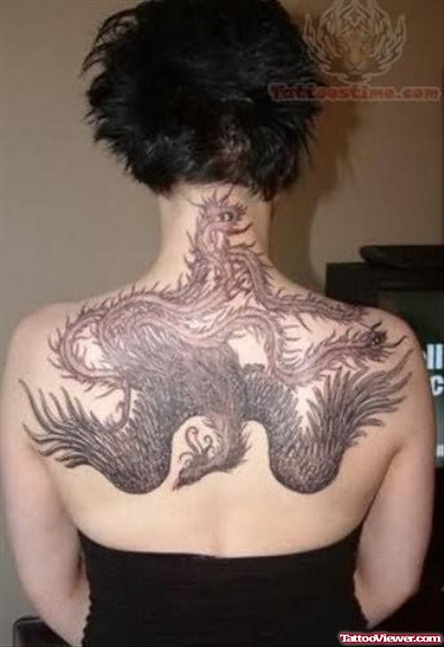 Unbelievable Phoenix Tattoo On Back