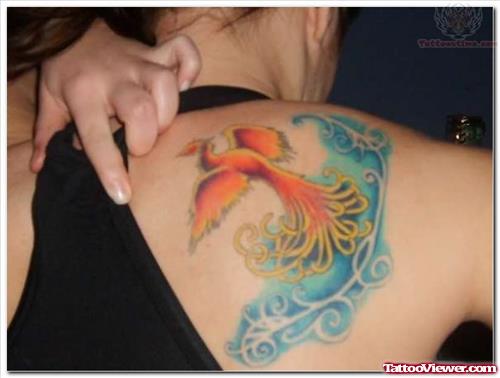 Phoenix Tattoo For Back Shoulder