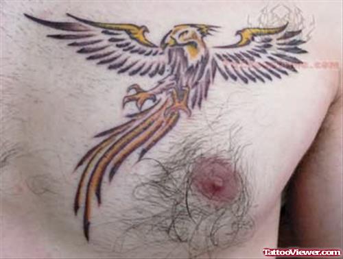 Gaetan Phoenix Tattoo On Chest