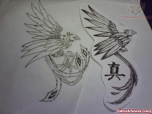 Phoenix Tattoo Drawing