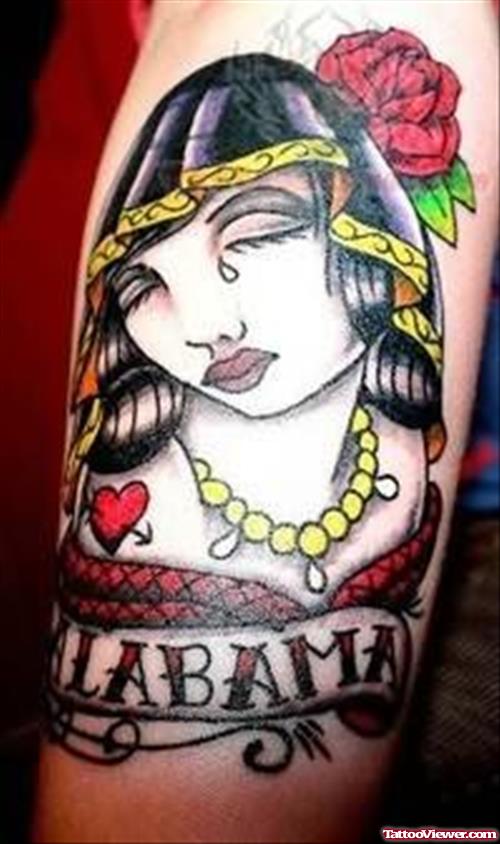 Pin Up Tattoo For Arm