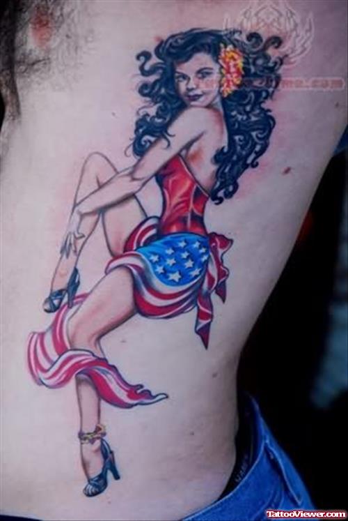 Tattoo Of Pin Up Girl