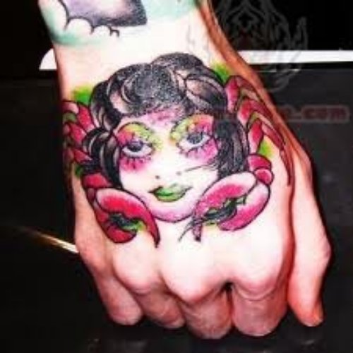 Pin Up Girl Tattoo On Hand