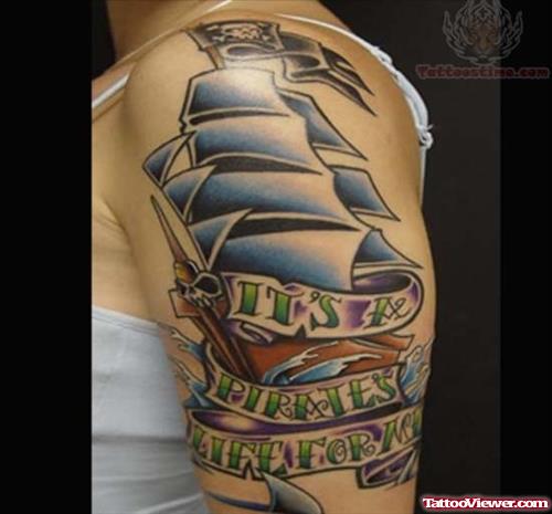 Pirate Tattoo Design For Women