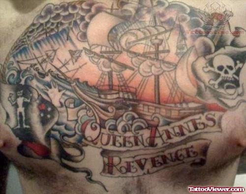 Pirate Tattoo On Chest