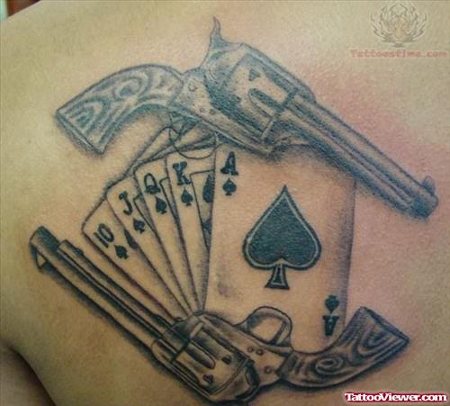 Pistols And Cards Tattoo